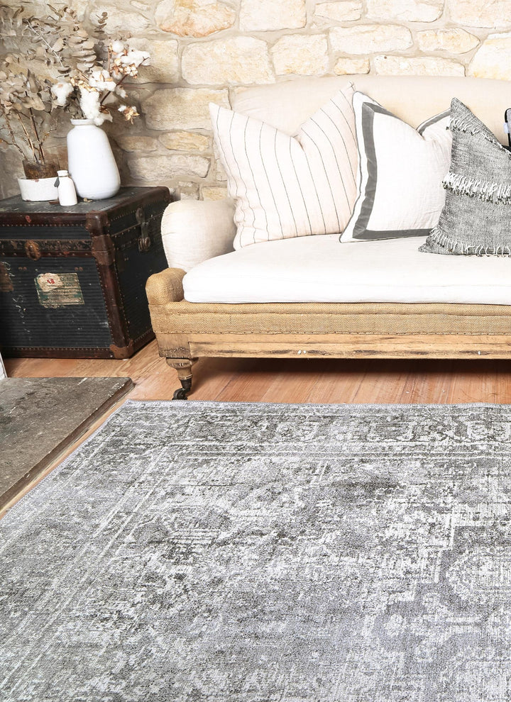 Distressed Vintage Chilaz Grey Rug - VITAL 2085-04