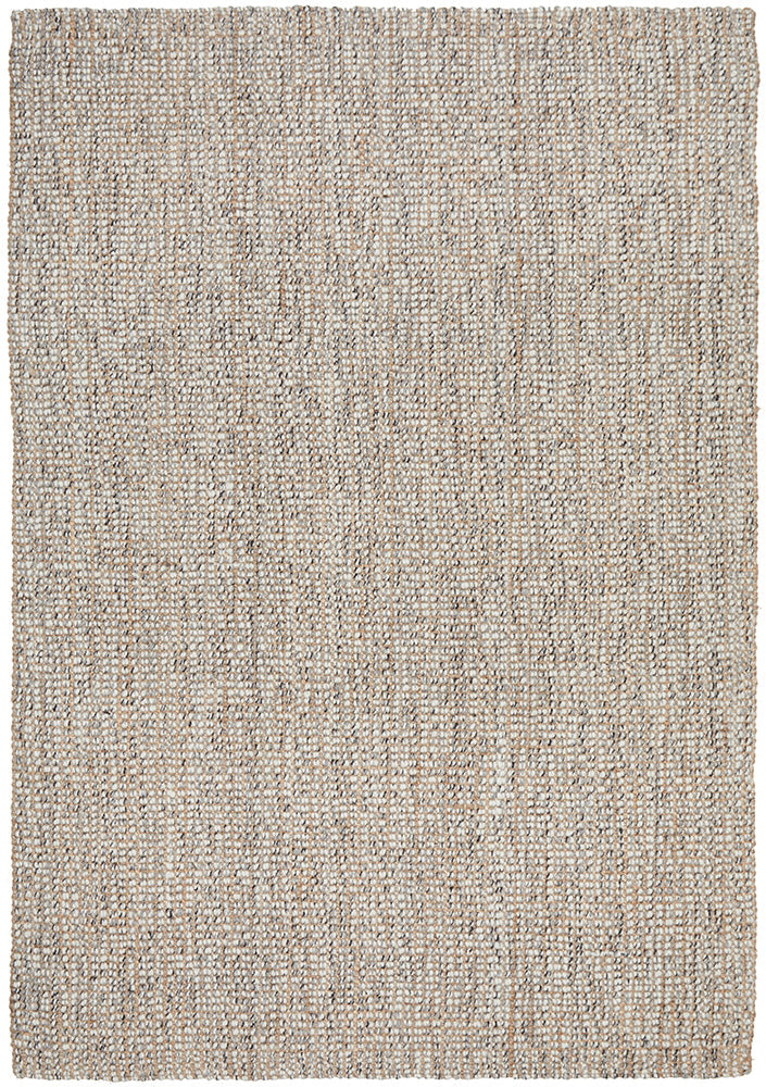 Full view of Arabella grey area rug showing premium Scandinavian design in elegant room setting