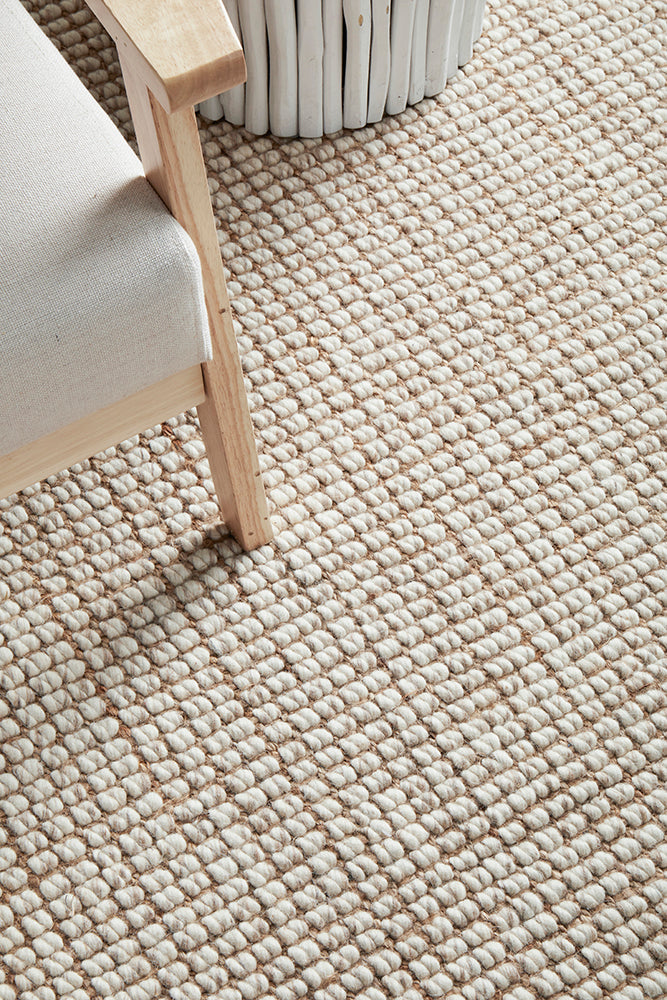 Arabella natural runner rug styling in contemporary Australian home entryway with modern decor