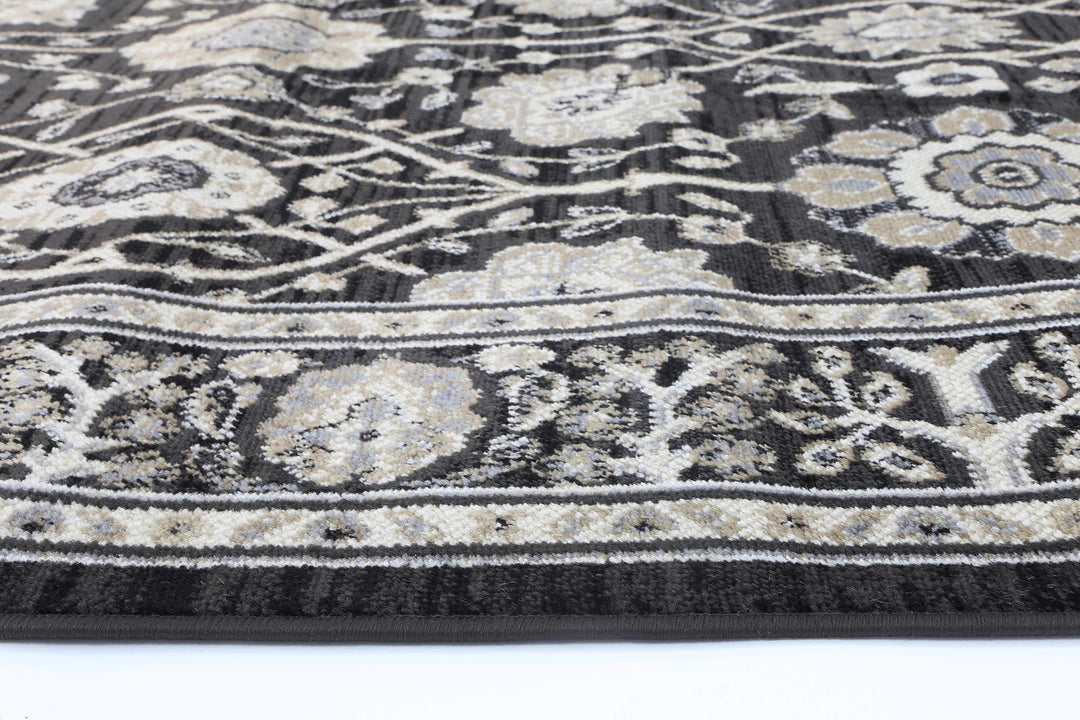 Arya Ziegler Black Grey Rug