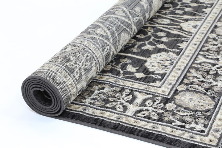 Arya Ziegler Black Grey Rug