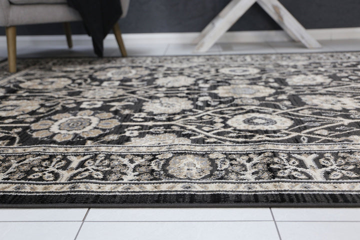 Arya Ziegler Black Grey Rug