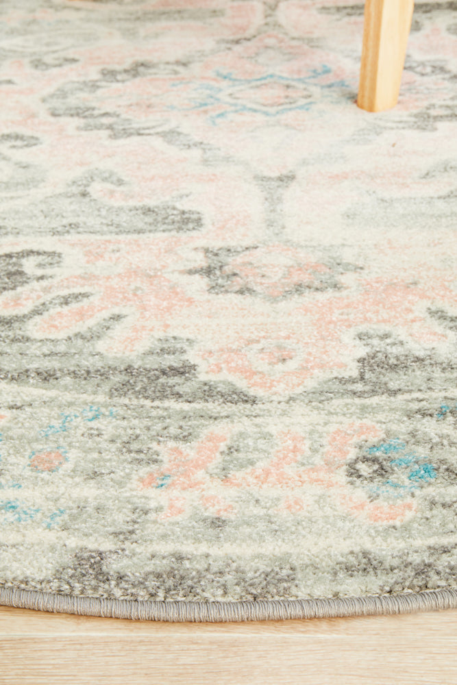 Leoforos 701 Grey Round Rug