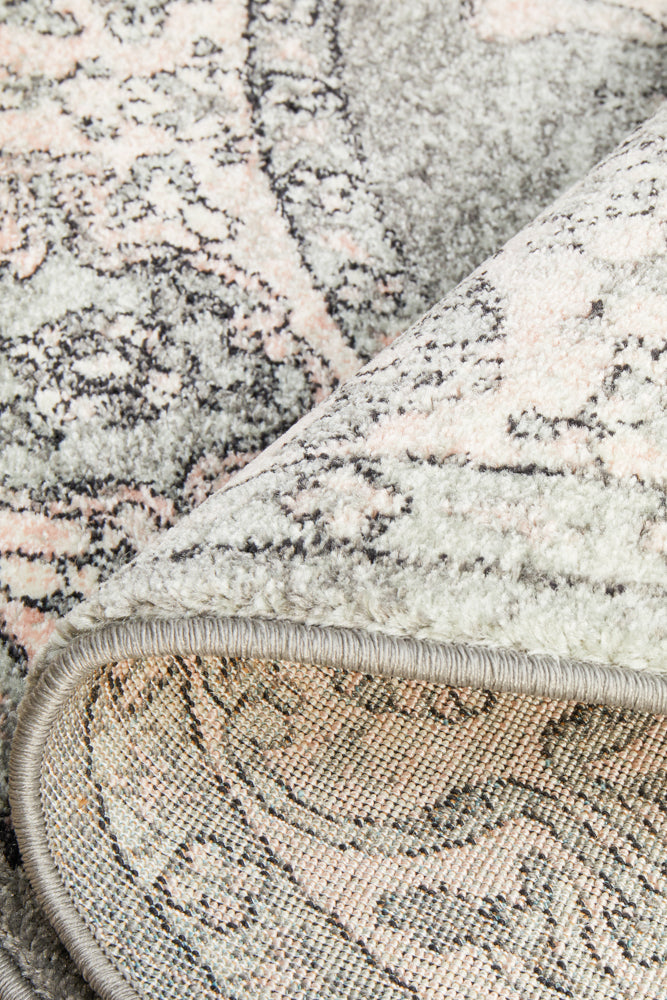 Leoforos 703 Grey Round Rug