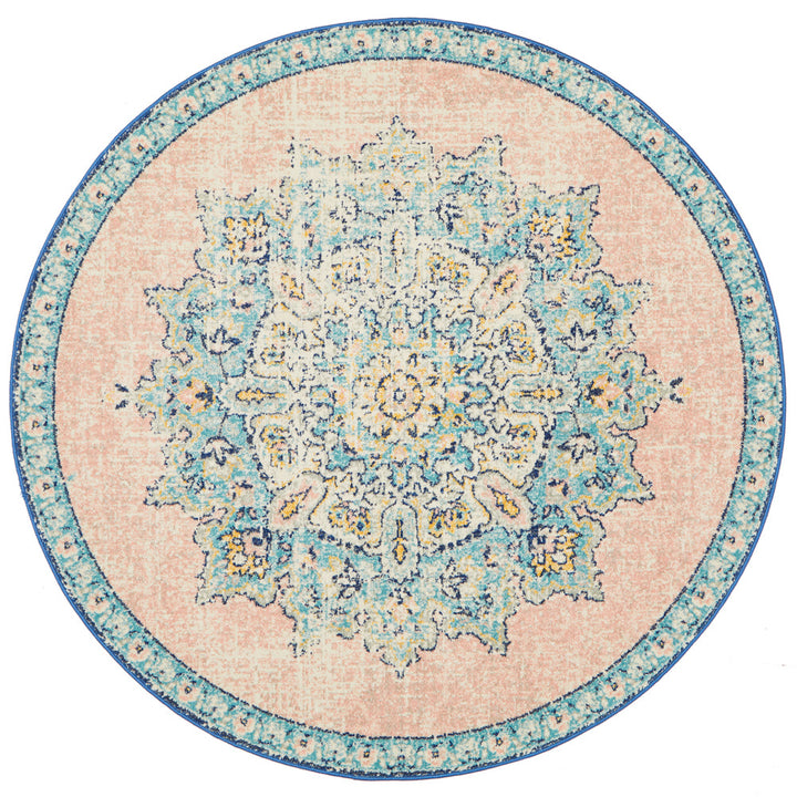 Leoforos 706 Flamingo Round Rug