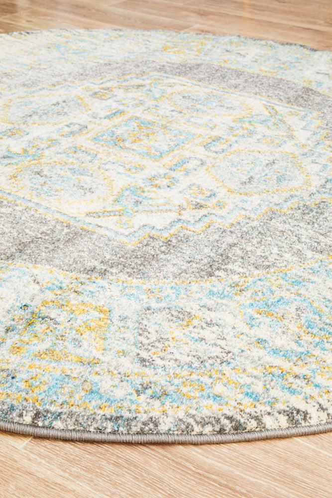 Epoch 944 Grey Round Rug