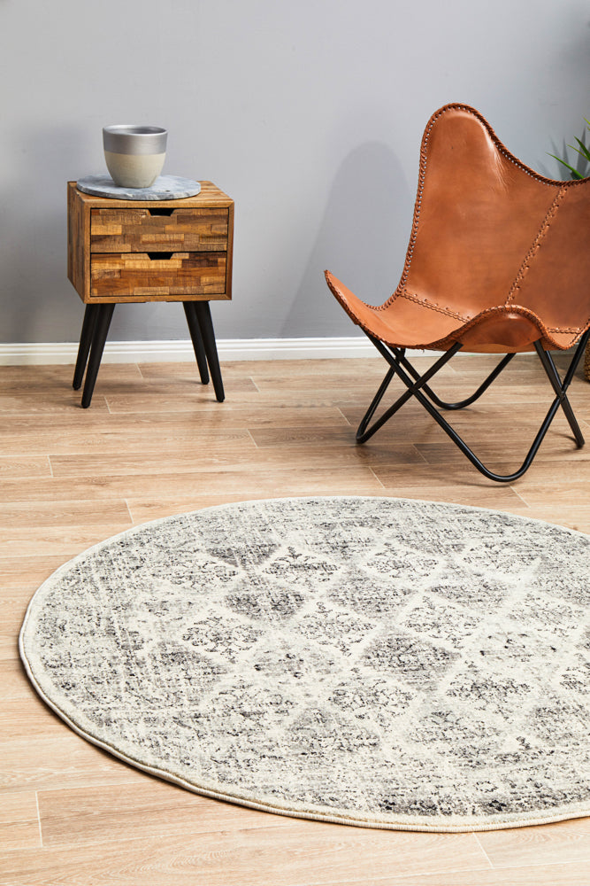 Epoch 999 Grey Round Rug