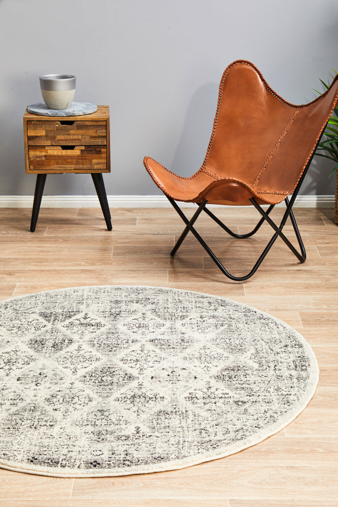 Epoch 999 Grey Round Rug