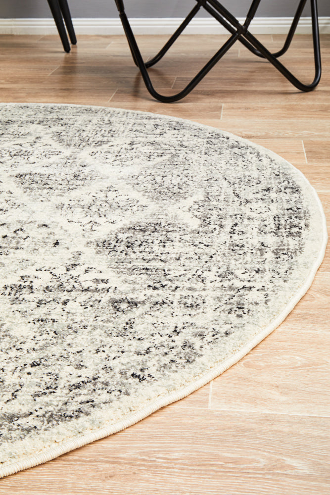 Epoch 999 Grey Round Rug