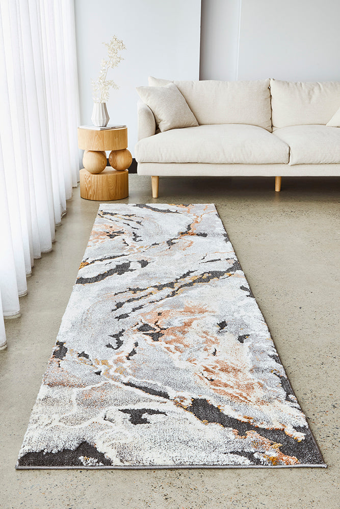 Mineral 222 Rust Runner Rug
