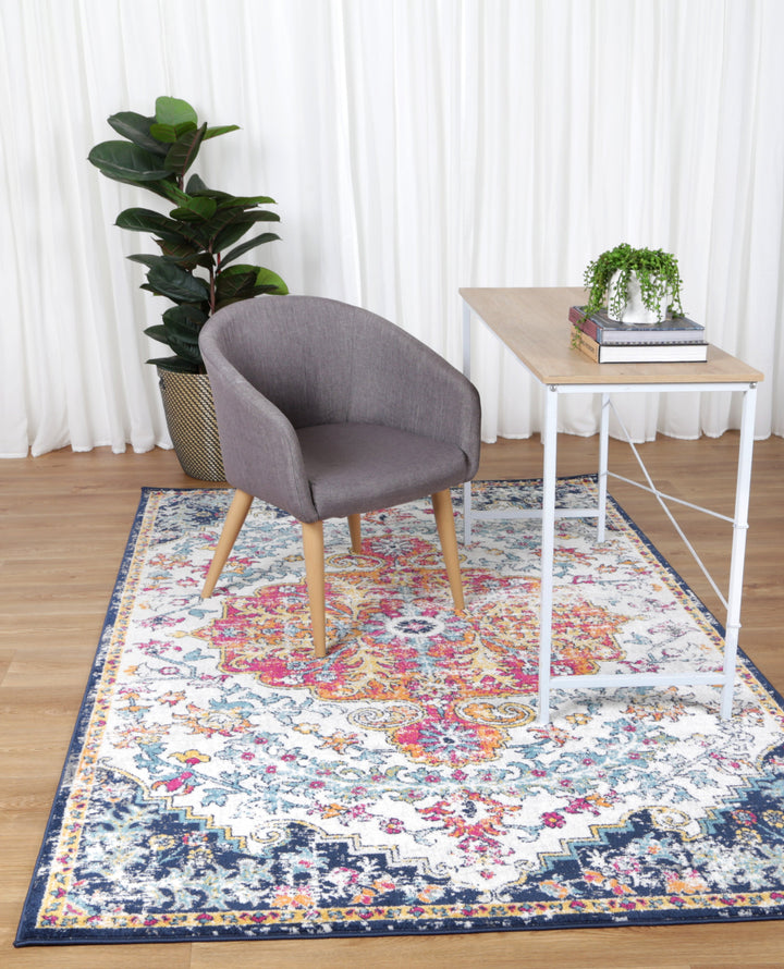 Provence Miliana Grey Blue Transitional Rug - PROV05