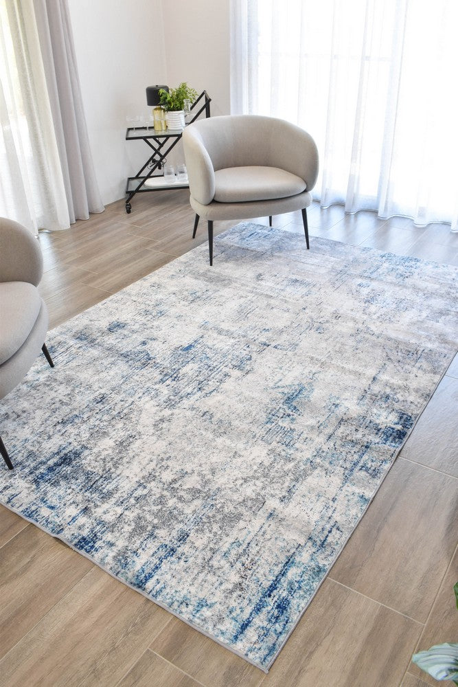 Luna Ocean Blue Washable Rug