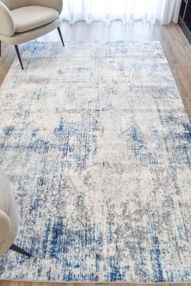 Luna Ocean Blue Washable Rug