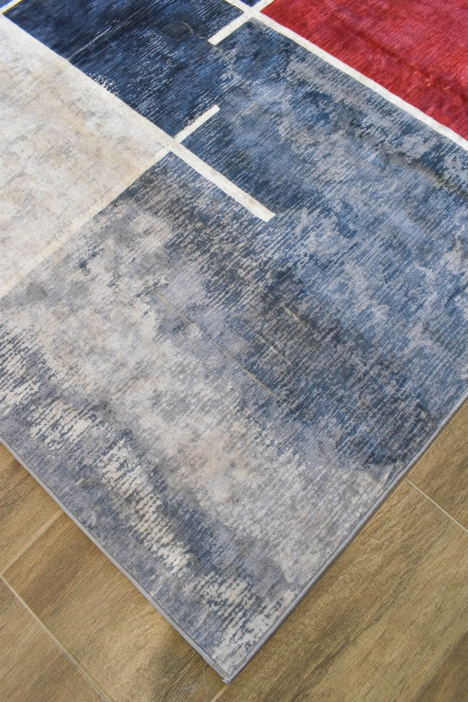 Luna Red Ash Washable Rug