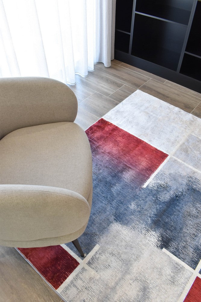 Luna Red Ash Washable Rug