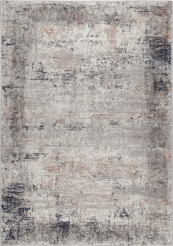 Abstract Echo Blue Grey Washable Rug - VITAL 1693-02