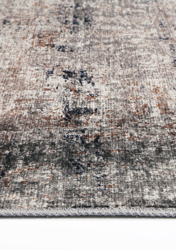 Abstract Echo Blue Grey Washable Rug - VITAL 1693-02