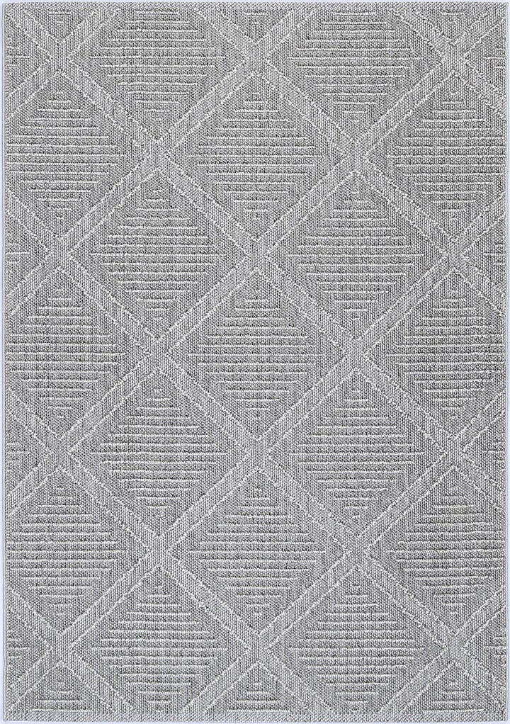 Villa Vouza Grey Geometric Flatweave Rug