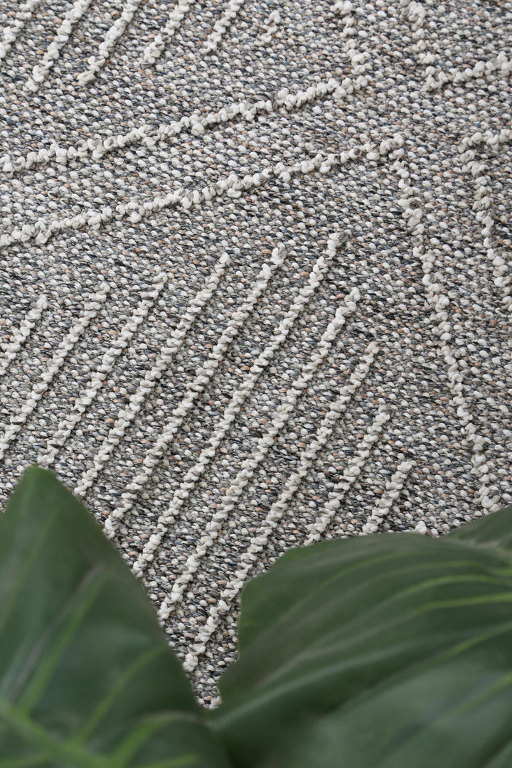 Villa Vouza Grey Geometric Flatweave Rug