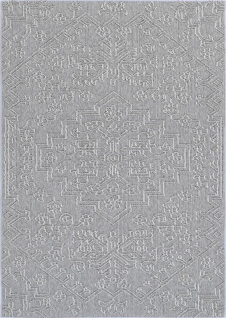 Villa Nori Grey Tribal Flatweave Rug