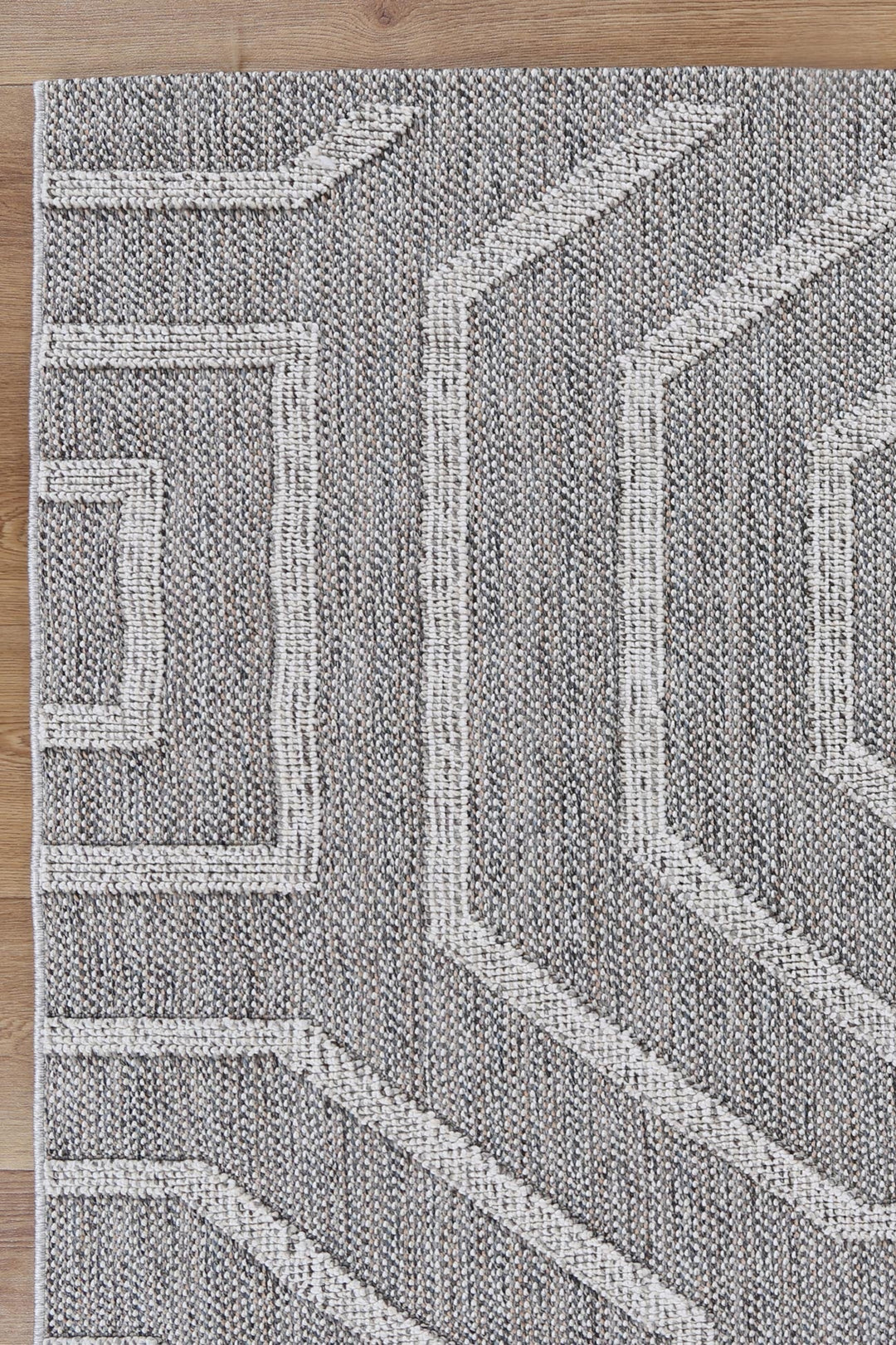 Villa Devesi Grey Geometric Flatweave Rug