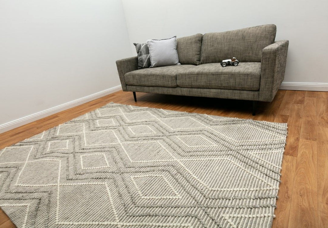 Anita Silver Grey Wool Rug