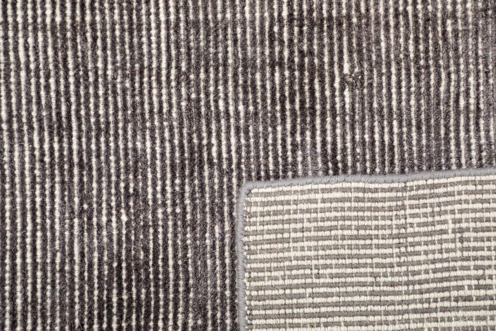 Hampton Grey White Wool Viscose Rug