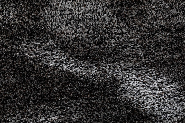 Lucas Brown Black Grey Black Shaggy Rug