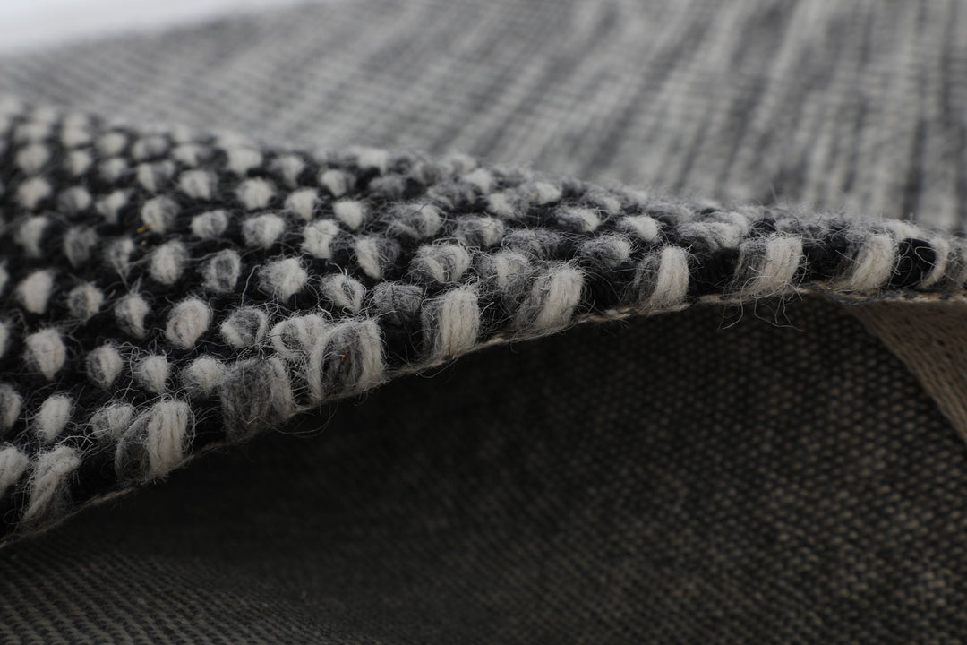 CHENNAI Black Grey Wool Rug