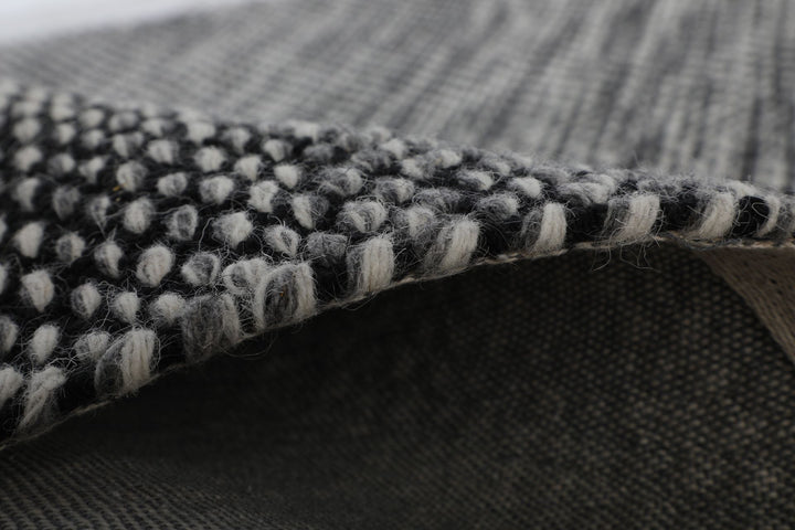 CHENNAI Black Grey Wool Rug