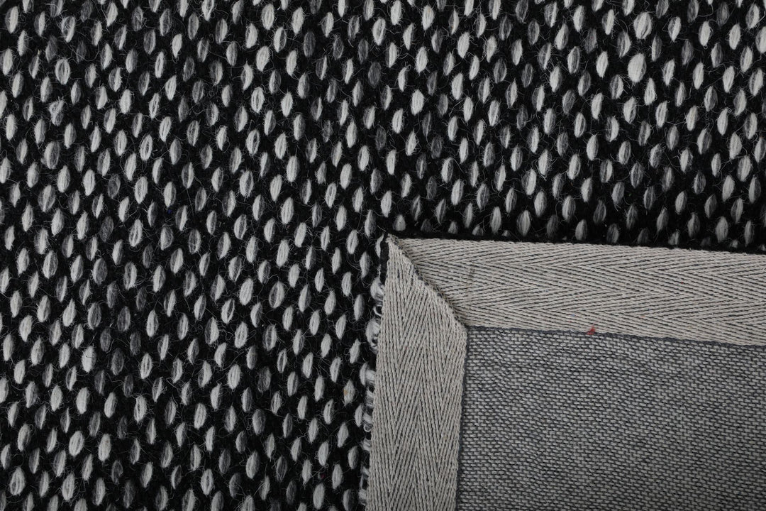 CHENNAI Black Grey Wool Rug