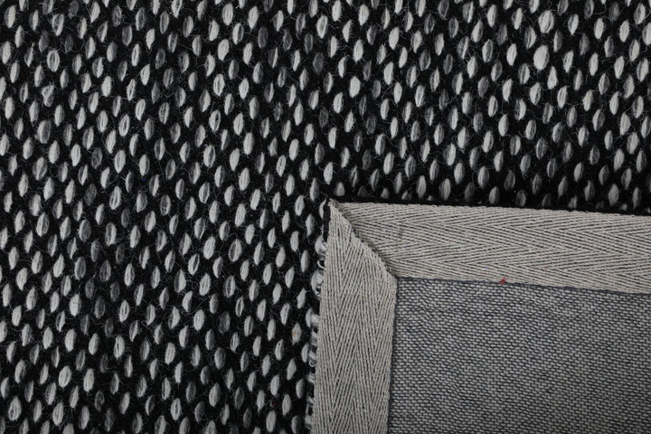 CHENNAI Black Grey Wool Rug