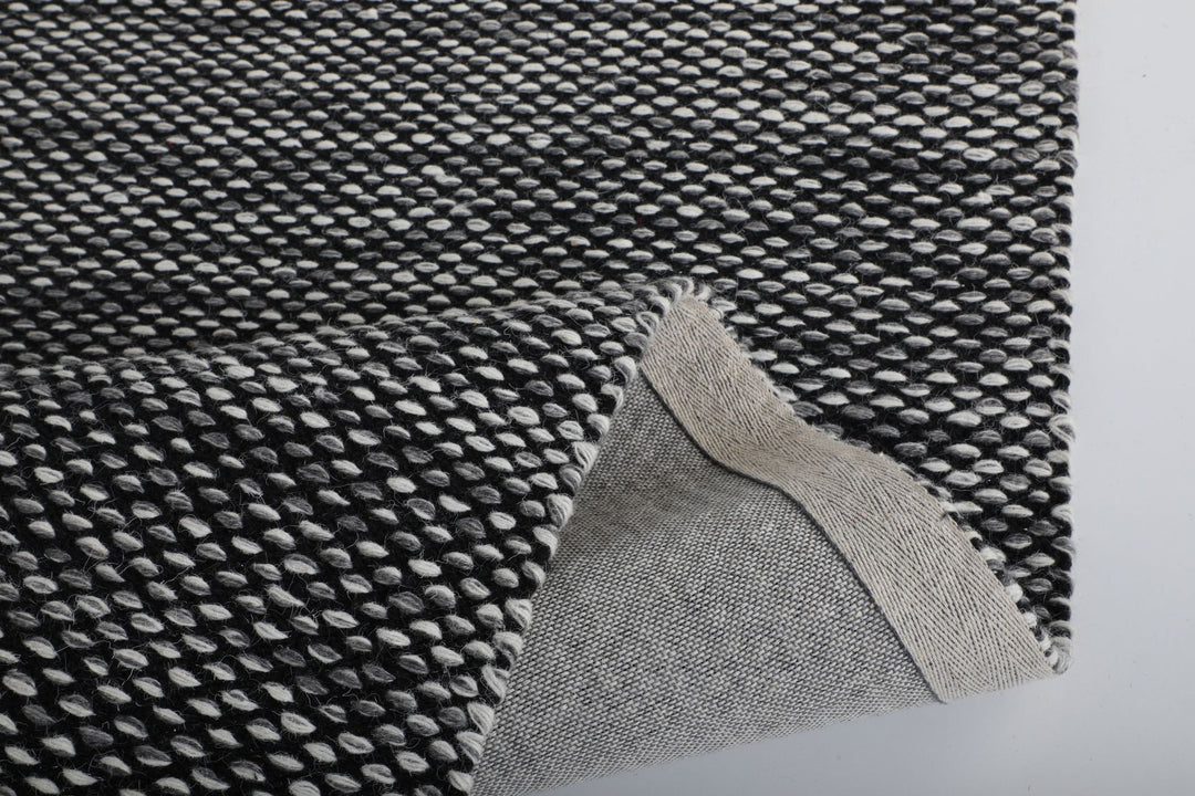 CHENNAI Black Grey Wool Rug