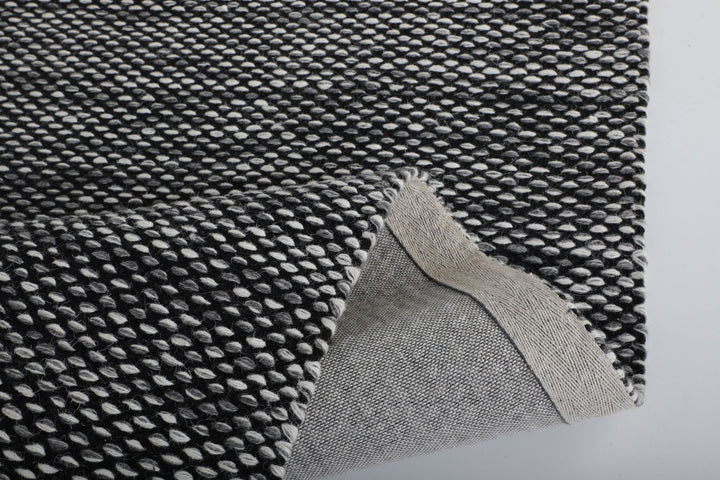 CHENNAI Black Grey Wool Rug