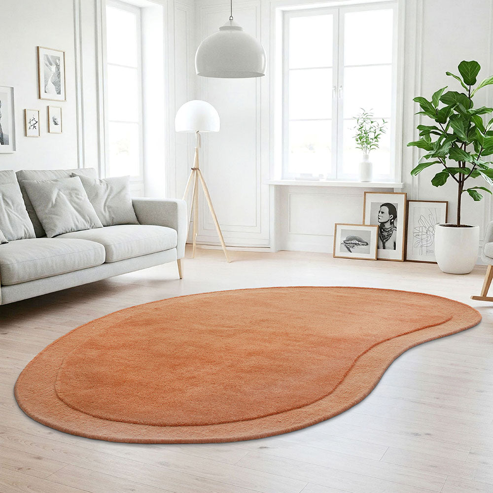 Designer rug in modern Melbourne living room interior design