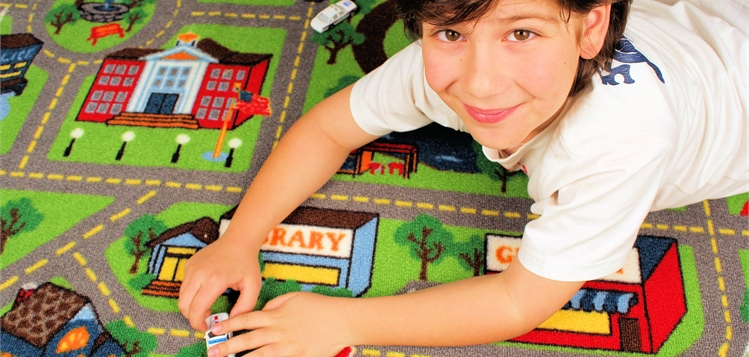Trends Rugs stocks all of the most popular Kids Rugs, car track rugs, activity rugs, educational rugs, dress up the kids bedroom with a great rug.