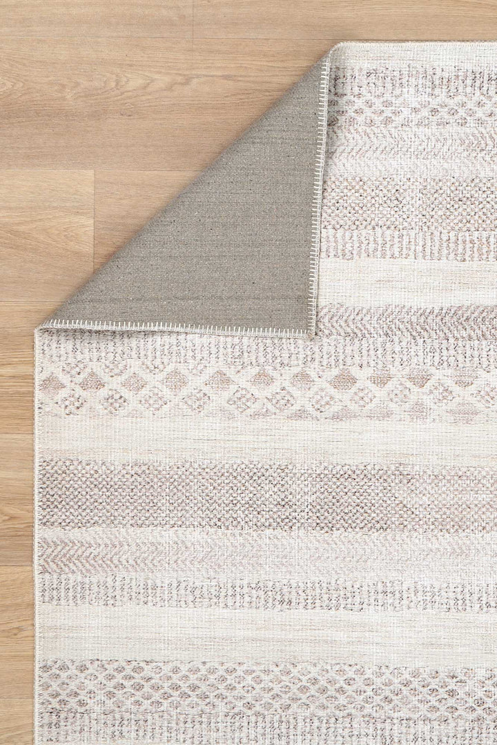 Mojave Lines Desert Beige Washable Rug - VITAL 1093-00