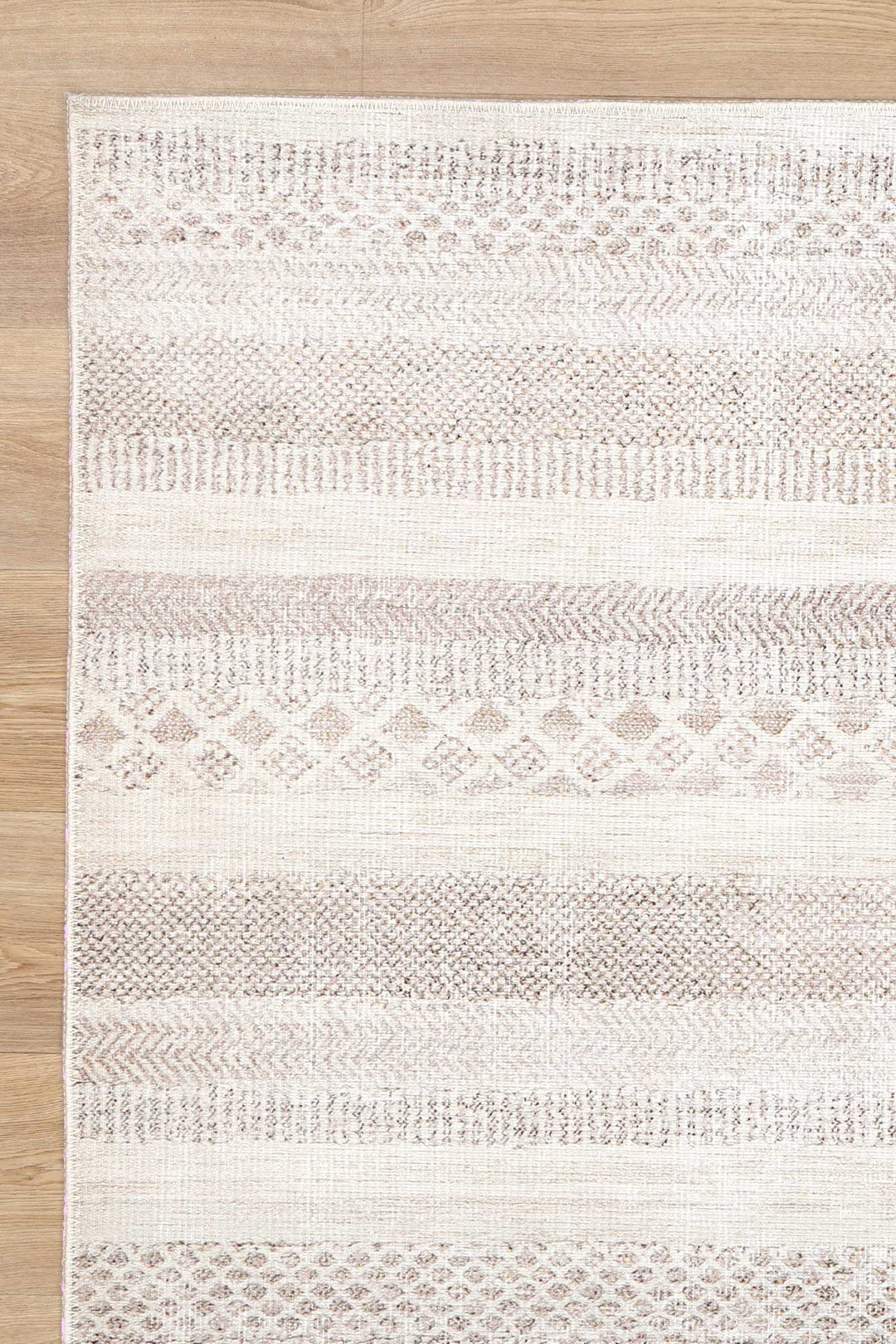 Mojave Lines Desert Beige Washable Rug - VITAL 1093-00
