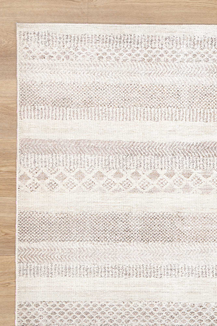 Mojave Lines Desert Beige Washable Rug - VITAL 1093-00