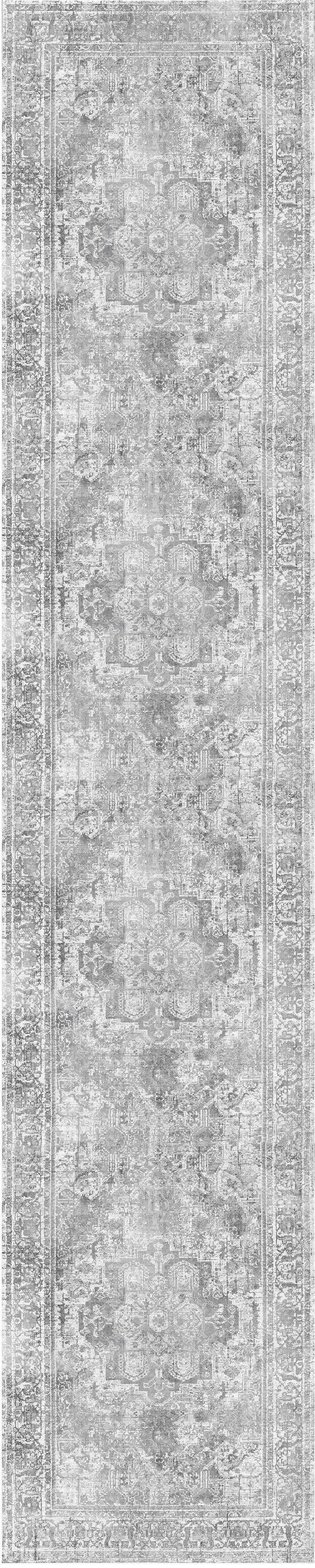 Distressed Vintage Chilaz Grey Runner Rug - VITAL 2085-04
