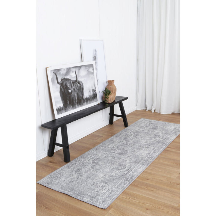 Distressed Vintage Chilaz Grey Runner Rug - VITAL 2085-04