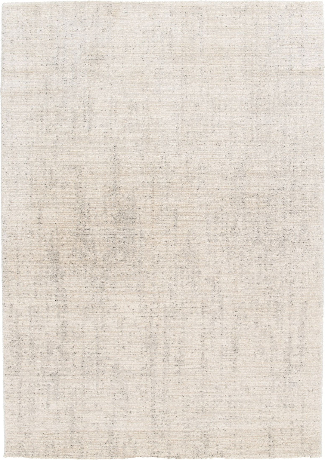 Full top view beige rug.