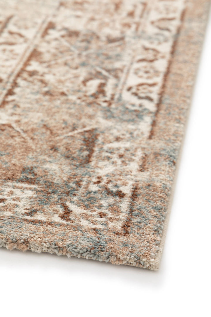 Close-up of patterned rug edge