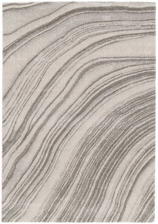 Top-down view of rug showing grey flowing lines.