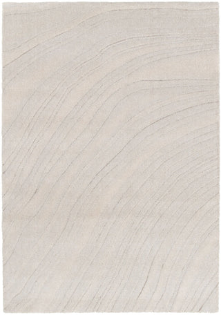 Top-down view of rectangular cream rug with light texture.