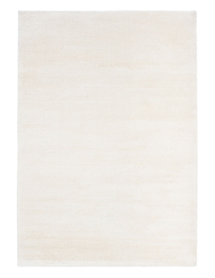 Beige rug displayed on white background, rectangular view.