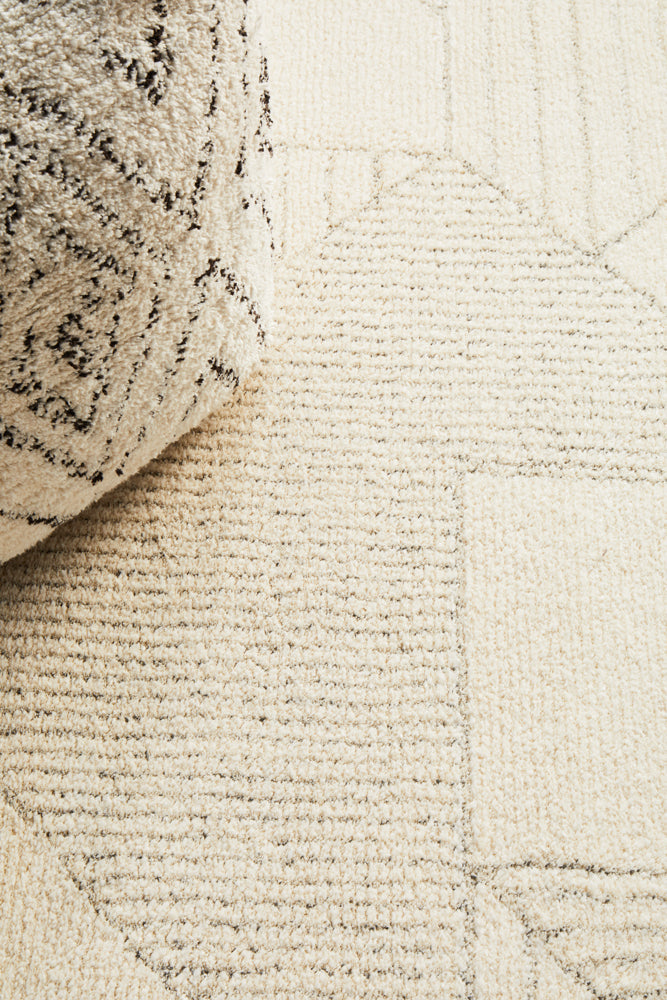 Extra large Alpine 822 Natural geometric rug 