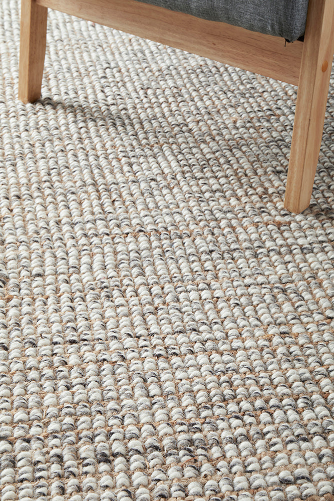 Arabella grey runner rug styling in contemporary Australian home entryway with modern decor
