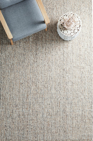 Full view of Arabella grey area rug showing premium Scandinavian design in elegant room setting