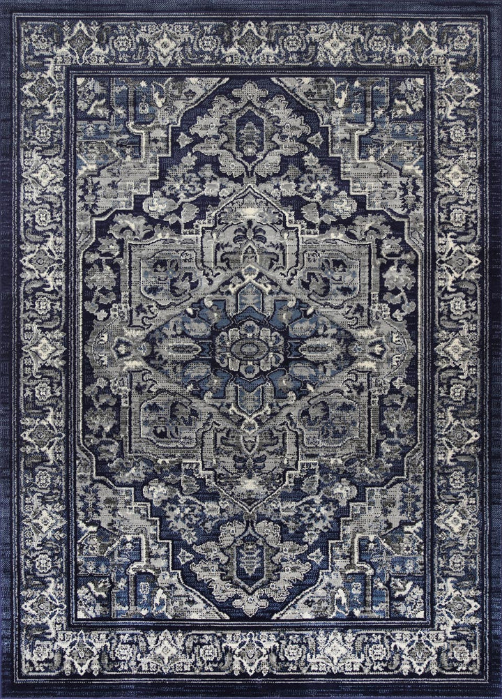Modern Navy Rug Shop Stylish Arya Transitional Navy Rug | Trends Rug